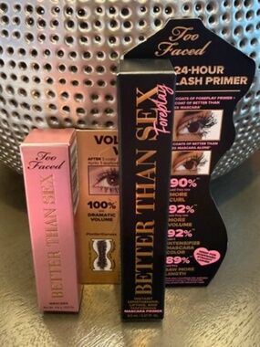 Too Faced Better Than Sex Mascara + Mascara Primer - NEW w/tags